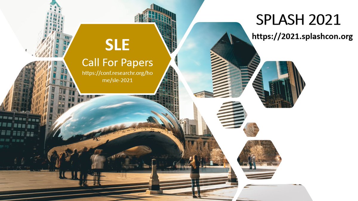 The Software Language Engineering (SLE) Call For Papers is out! 

Organized by <a href="/EelcoVisser/">Eelco Visser</a>,  <a href="/kolovos/">Dimitris Kolovos</a>, and Dr. Emma Söderberg. 

Deadline is on July 5, 2021

Details:
conf.researchr.org/home/sle-2021 

#softwareDesign #SoftwareEngineering
#maintenance 
#evaluation #tooling and more!