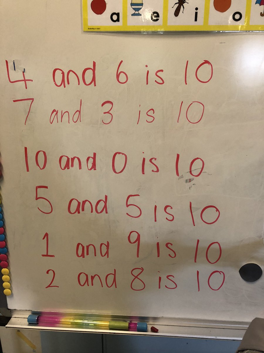Today KC looked at the different groups that we can combine together to 10. We discovered there are many ways to get to 10.  Wow! 😮