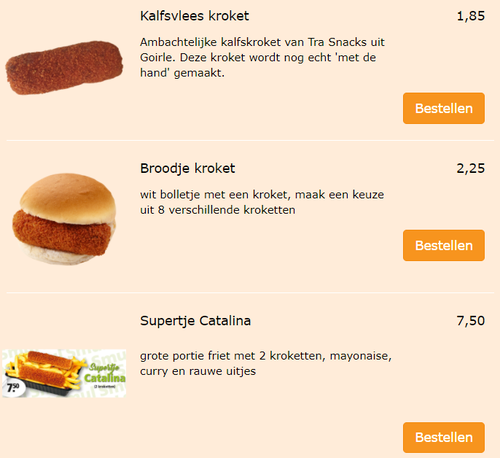 Nieuwe maandactie 🍟🍔

In de maand maart heeft Cafetaria Rikken weer lekkere acties 😀

De kalfskroket, broodje kroket en supertje Catalina zijn in de aanbieding.

#maandactie #aanbieding #actie #cafetaria #cafetariarikken #groesbeek #kalfskroket #broodjekroket #supertjecatalina