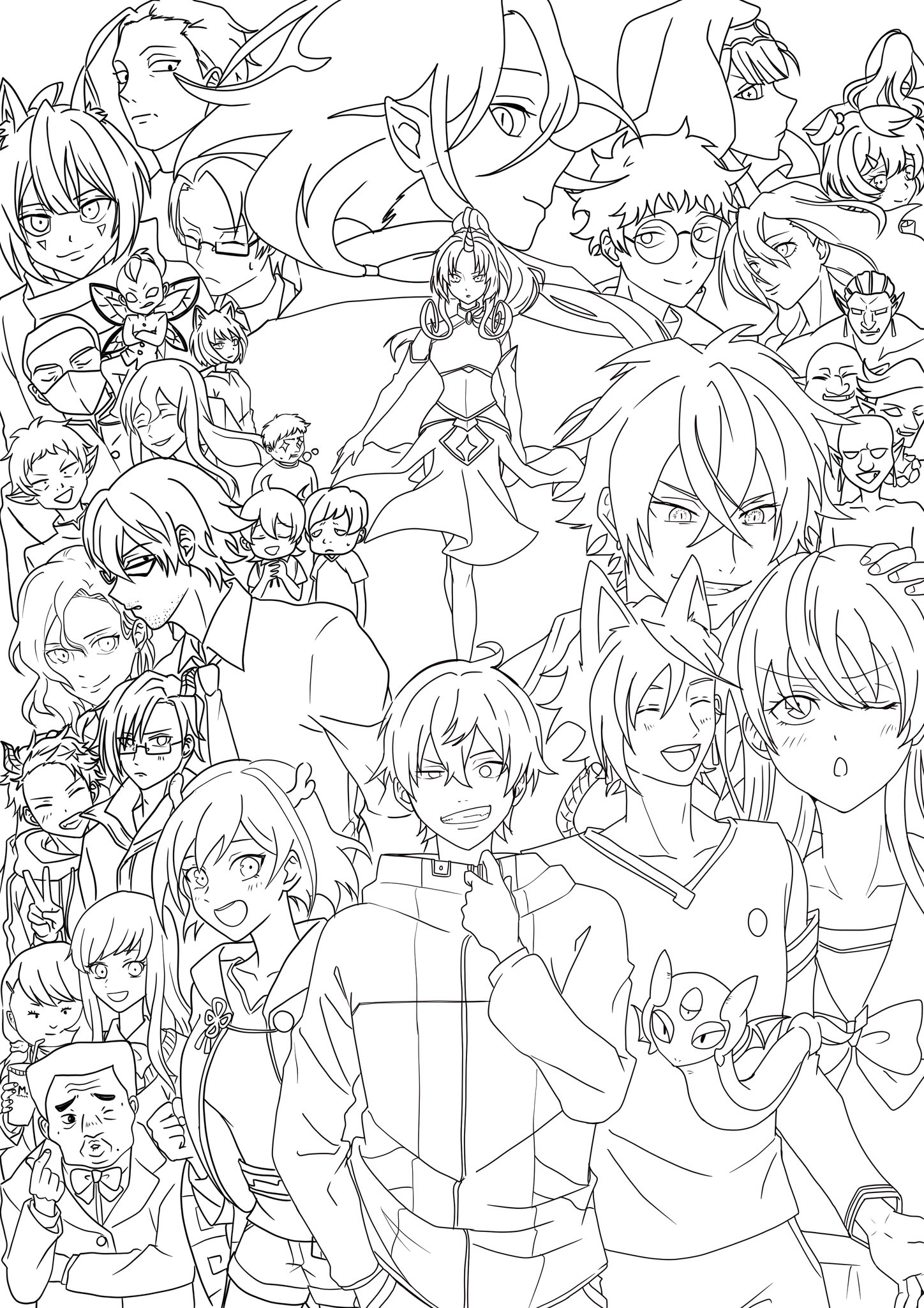 Alien Y せんせぃ Ar Twitter 混血のカレコレっていう漫画 アニメ の 塗り絵を作って って言われたので 何だかよくわからずでもipadちゃんでトレースして描きました こんなことやってる場合ぢゃないよ でも楽しかったからいっかぁ O O ぬりえ 混血の