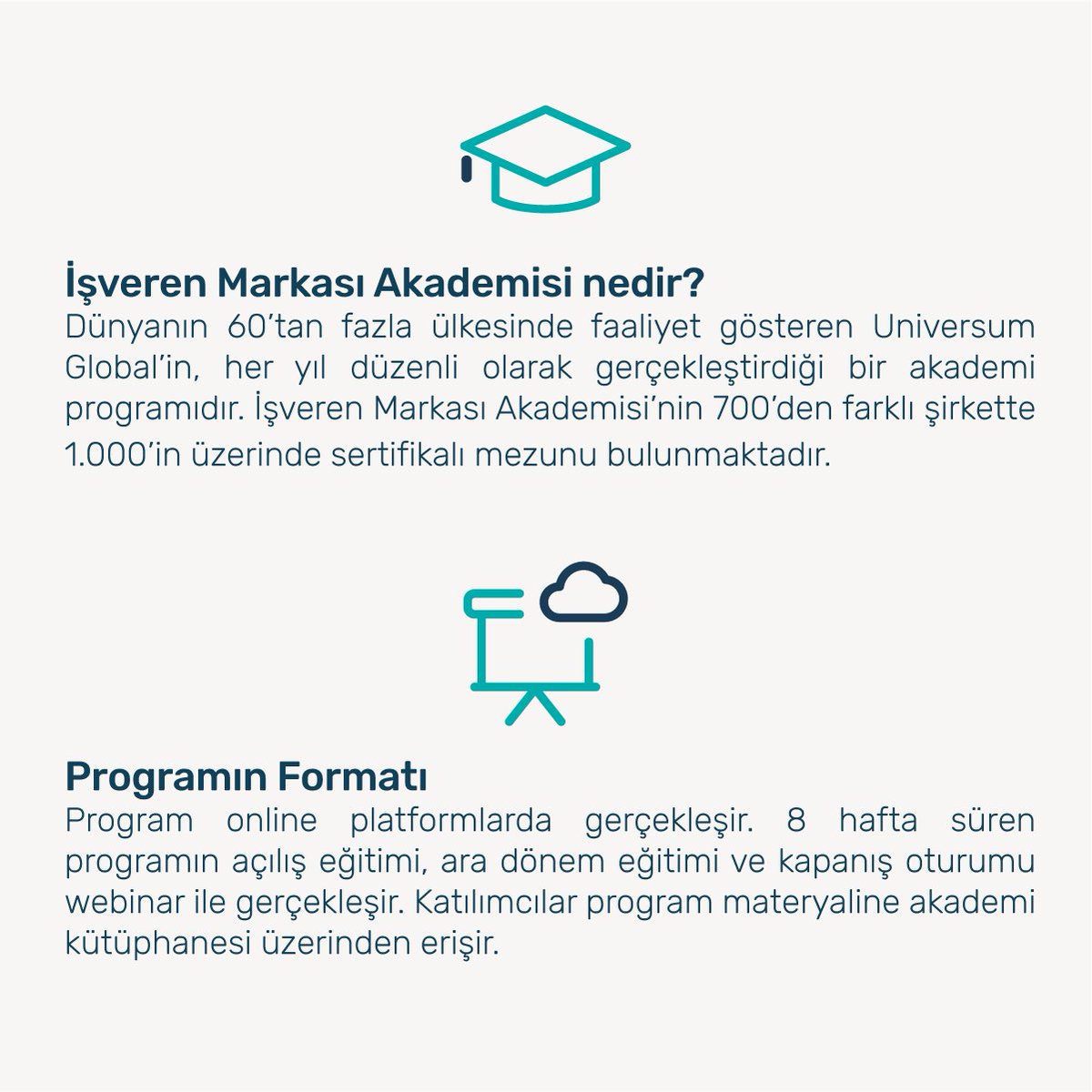 __Dinamo__'s tweet image. Son 2 Hafta: Universum İşveren Markası Akademisi, 17 Mart&apos;ta @evrimkuran liderliğinde 6. kez başlayacak. Online sertifika programı hakkında detaylı bilgi ve kayıt için info@dinamo.co adresinde bize ulaşabilirsiniz. #İşverenMarkasıAkademisi #EmployerBrandingAcademy