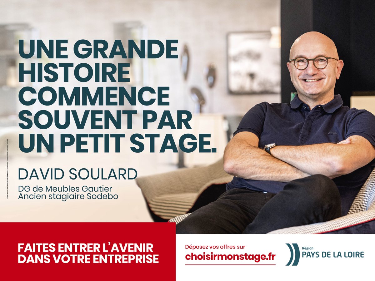 « Faites entrer l’avenir dans votre entreprise » : 
<a href="/paysdelaloire/">Pays de la Loire</a> lance une campagne de mobilisation pour encourager l’accueil des étudiants en #stage. Aidons les jeunes à poursuivre leur cursus, et préparons la future génération de compétences ! 👍 <a href="/C_MORANCAIS/">Christelle MORANÇAIS</a> 
#CCI