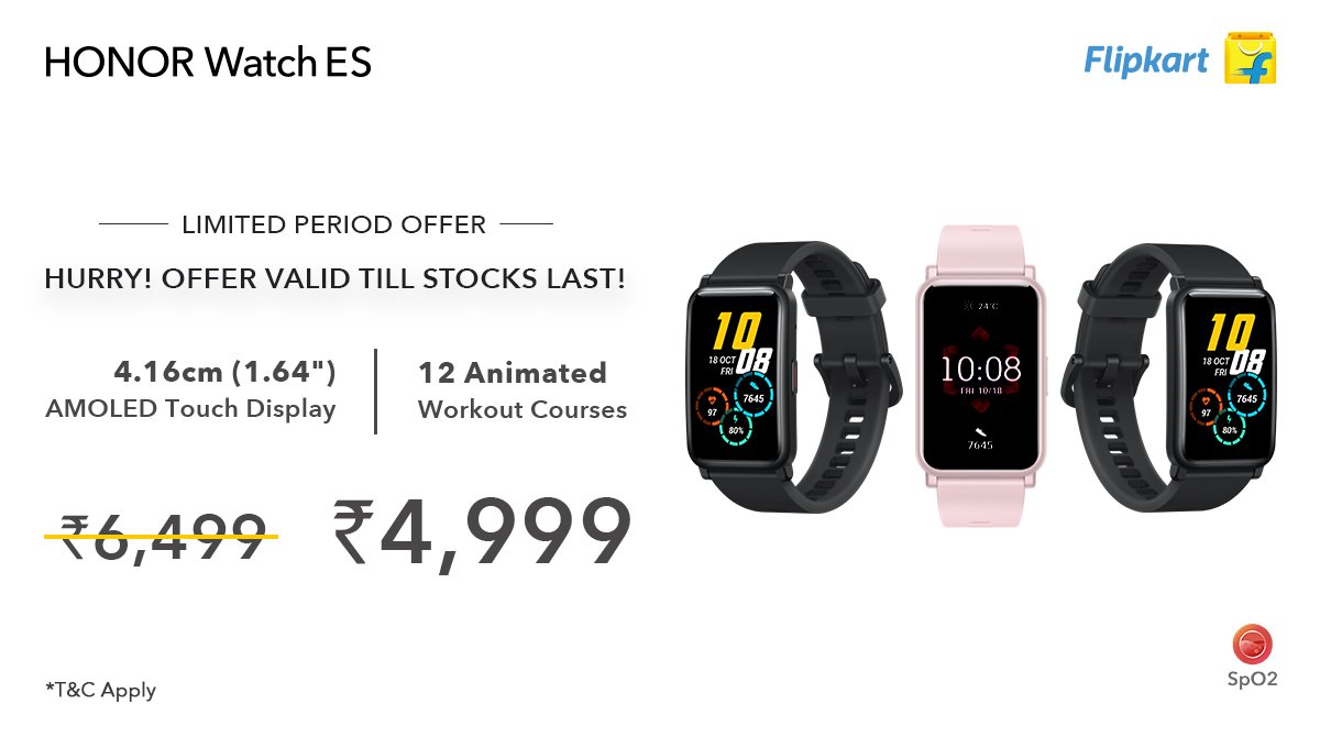 Sprinting, hustling, jumping, kicking, flexing, planking - show the world what you got. Armed with the #HONORWatchES you're unstoppable #WatchMeGo🤸 Now available only at ₹ 4,999/- Shop now on @Flipkart 👉 bit.ly/3814gJB