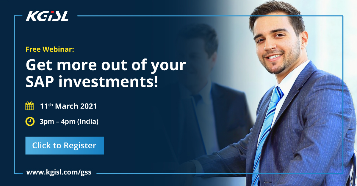 Register now for the Free #Webinar Get more out of your #SAP investments. Gain Insights on new functionalities and how minor customisation can bring in significant #benefits helping you realize better value out of your SAP #investments.
kgisl.com/gss/events/get…