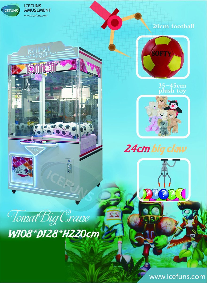 icefunsgames's tweet photo. #ICEFUNS Tomato Big Crane can be customized for your locations. #crane #increasedrevenue #clawmachine #cash #business #FEC #AMOA #iaapa #coinoperated #route #vending #plushtoys #amusementpark #playzone #roi #lowinvestment #arcade #grabbermachine #clawmachine #custom #gameroom https://t.co/JNVmXqK68u