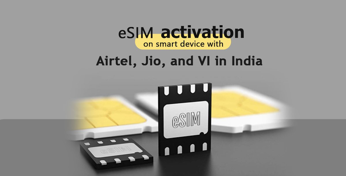 OneClickActiva1's tweet photo. Popular Telecom operators – Reliance Jio, Vodafone Idea (VI), and Airtel now offer a technology called eSIM (a digital SIM), which can replace the whole idea of using physical sim cards.

https://t.co/Mvb6GnScCX https://t.co/lGjVDX8iBF