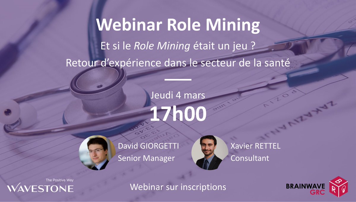Risk_Insight's tweet photo. #RoleMining Jeudi, nous partagerons notre retour d'expérience dans la mise en place d'un projet de Role Mining avec @Brainwave_GRC pour un de nos clients centre hospitalier.
👉Inscriptions ici https://t.co/zcvyqeGjTp https://t.co/ArJ1uw8qV5