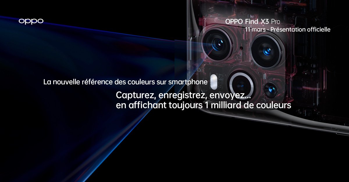 OPPOFrance's tweet photo. Le processeur de l'OPPO Find X3 Pro améliore votre expérience visuelle via une meilleure reproduction des couleurs 🌈, vous permettant ainsi de les capturer telles qu’elles sont vraiment, et les garder dans votre smartphone, plus vraies que nature 📱 #AwakenColour #OPPOFindX3Pro https://t.co/fU1xcHrgGK