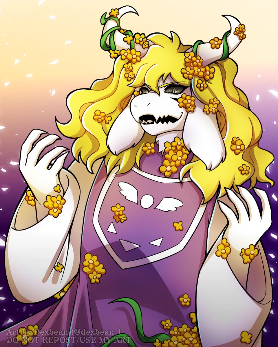 Art Raffle prize for WhisperingIllusion on Deviantart! 
My first time drawing Asriel and kinda like how it eds up :>