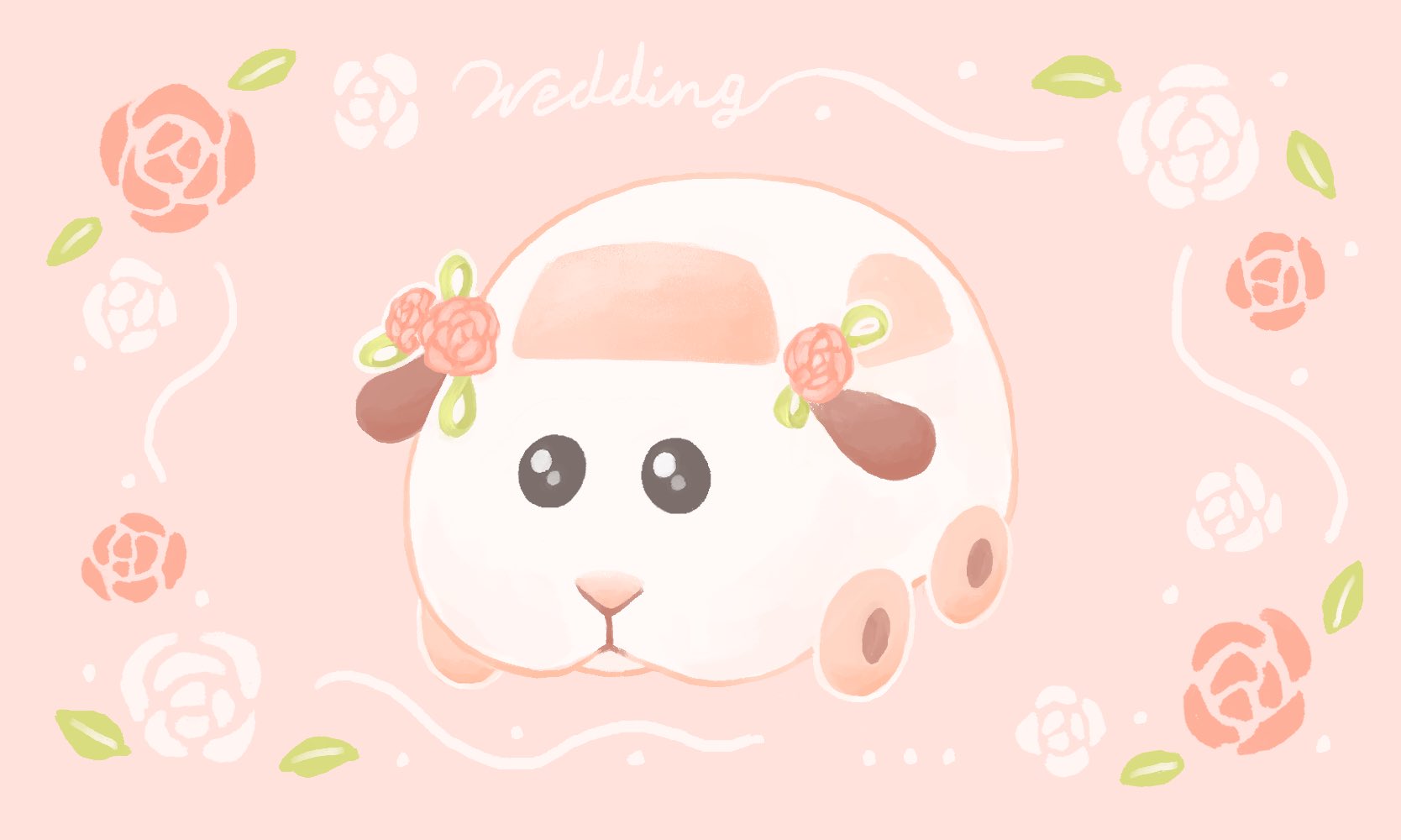 あづきまめ 9話のウエディングモルカーが可愛かったので描きました ピンクの鼻が可愛すぎる モルカー モルカーファンアート イラスト T Co Yrt6bbyf4k Twitter