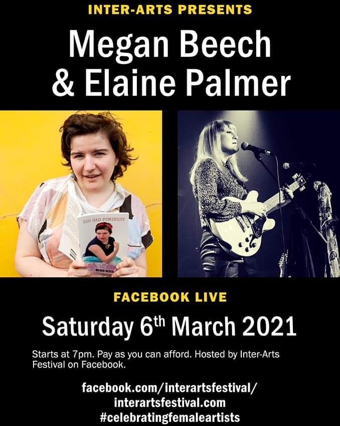 I'll be playing a set at this year's <a href="/InterArts1/">Inter-Arts</a> Festival streamed over on Inter-Arts Festival facebook page this Sat at 7pm celebrating WOMEN IN THE ARTS around International Womens Day along side the incredibly talented performance poet Megan Beech.