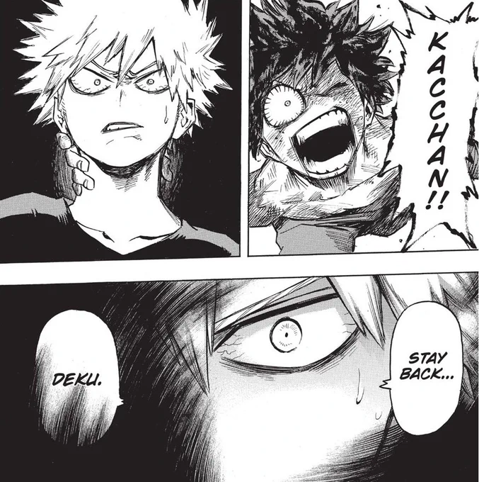 in order for him to develop, deku needs to understand how it feels seeing someone you care about to throw themselves in harm's way to save you, and understand that he needs to drop the reckless act, because someone out there, maybe the last person he expects, cares about him 