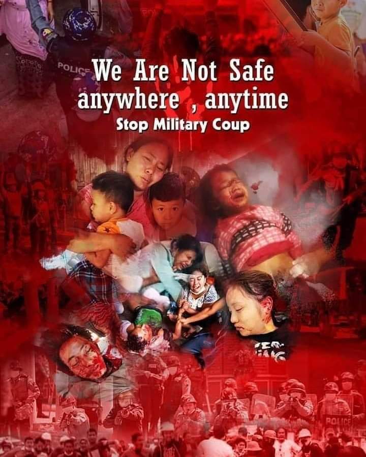 PrincessSan11's tweet photo. ❗❗ This is no longer a political issue in our country.
          It is genocide on us.❗❗

#whatshappeningnowinmyanmar 
#SaveMyammar 
#3mar21 https://t.co/5BKRUEZ6BK