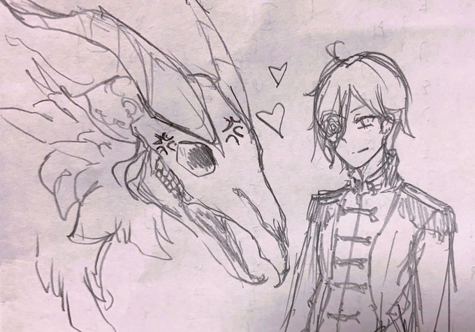 なんか一瞬
ハートのジャックとジャバウォックちゃんに目覚めたから落書きしてみました
多分ジャバウォックちゃんはジャックの隣に行くと怒るんだろうなぁと言う妄想の結果謎に怒りマークつけてしまいカオスな事になりました白目 