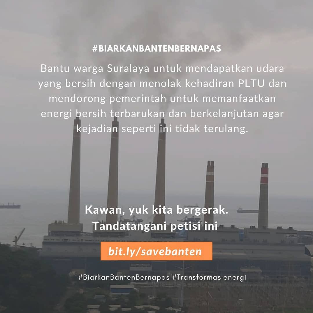 bersihkan_indo's tweet photo. Pun pemerintah terus bangun PLTU-PLTU baru.
Ayok, kita bantu saudara kita di Banten, termasuk di Jakarta agar bisa mendapatkan udara bersih dengan tandatangan petisi ini https://t.co/CcwVGgvVx4
#SaveBanten
#BiarkanBantenBernapas
#SaveIndonesia
#BersihkanIndonesia https://t.co/m6gsLcj6Qy