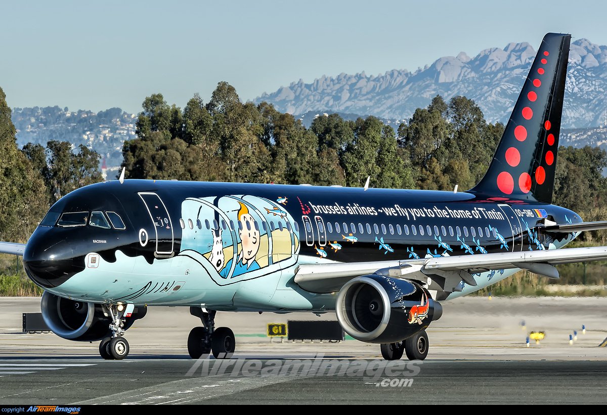 AirNavRadar's tweet photo. Tintin livery 😍

Brussels Airlines - A320-214 (OO-SNB) ✈️

https://t.co/Is3vv3Zk8b

https://t.co/OU4s5t9dwB - Javi Sanchez Utzet 📷

OO-SNB flight data on the RadarBox: 
https://t.co/V7qsHVE93f

#Tintin #BrusselsAirlines #A320 #OOSNB #AirTeamImages #RadarBox https://t.co/vdORTJvjyS