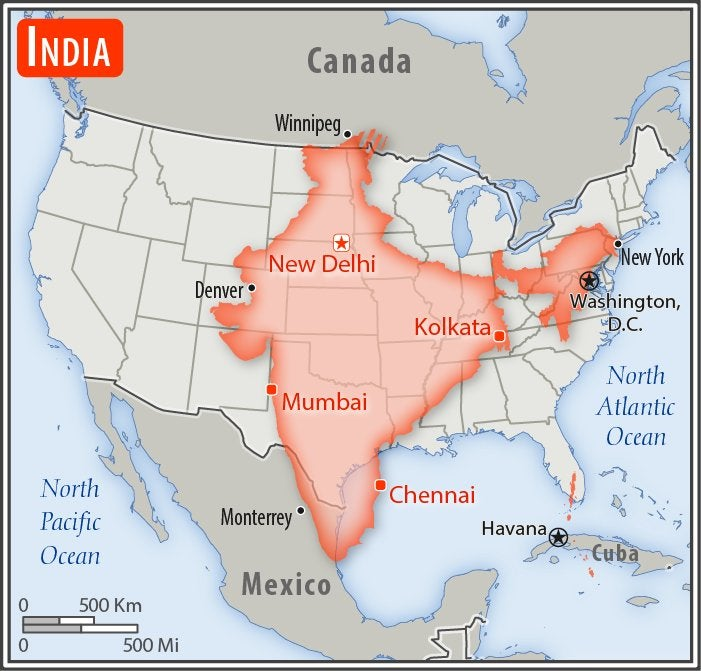 9. Anyway, this was the photo of the 4.7 earthquake in India. And I knew India had nearly 2 billion people in an area smaller than the USA. There was nooooo freakin' way that earthquake hit where there wasn't a city, like the map appears. And I wanted to know that city or area!