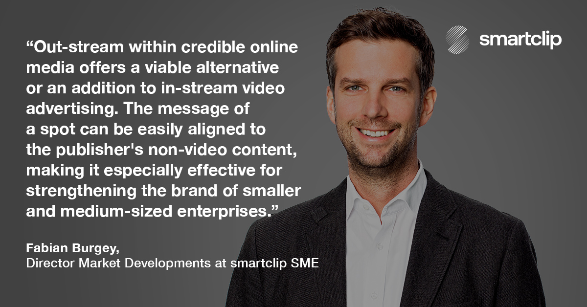 smartclipEurope's tweet photo. #VideoAdvertising format options are manifold. @FabianBurgey spoke to @adzine about video planning, the advantages of #instream and #outstream, high-quality environments, and when to decide which format works best for your campaign. https://t.co/1bghPP3205 https://t.co/zLnYrkYmbl
