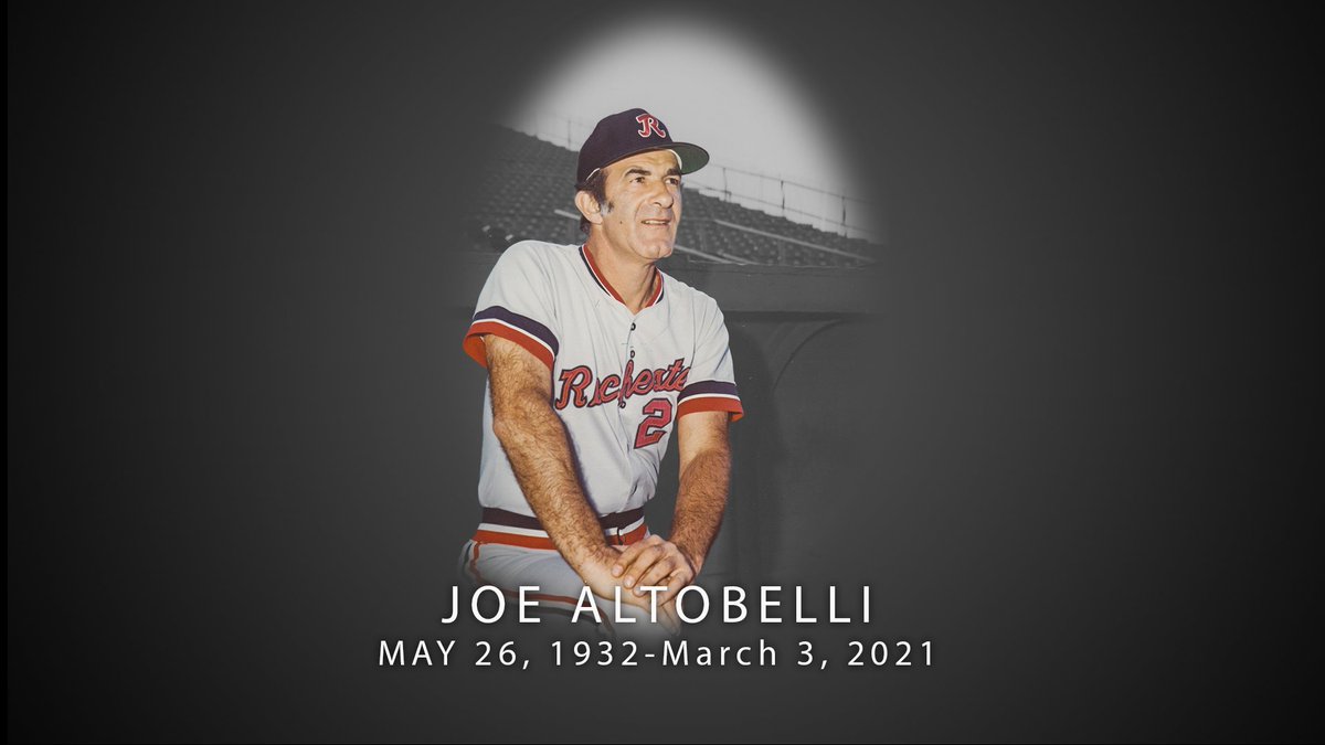 RocRedWings's tweet photo. On behalf of the Altobelli family, the Rochester Red Wings announce with a heavy heart that Joe Altobelli has passed away this morning from natural causes at the age of 88.

More on the life of Rochester's "Mr. Baseball": https://t.co/HlEUpggWOD https://t.co/T9zcX7OsQU
