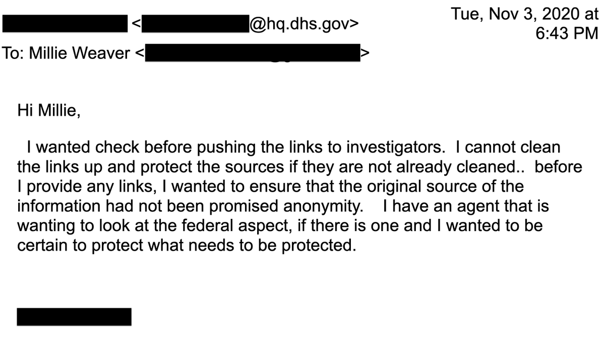 Millie__Weaver's tweet photo. Dear @DirectorWray,

Your statements that the FBI has "not seen any evidence" that members of Antifa, BLM or other leftist affinity groups were involved in storming of the US Capitol on Jan. 6th are false. Your agency &amp; DHS had that evidence beforehand - I can prove it 👇 https://t.co/OmafLEncd9