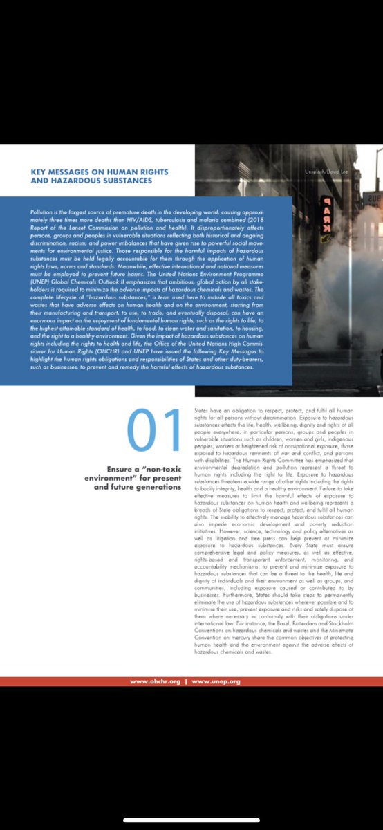 baskut_t's tweet image. A new publication by @UNEP and @UNHumanRights on “human rights and hazardous substances” synthesizes the linkages between many interrelated rights and principles. 

👉 ohchr.org/Documents/Issu…