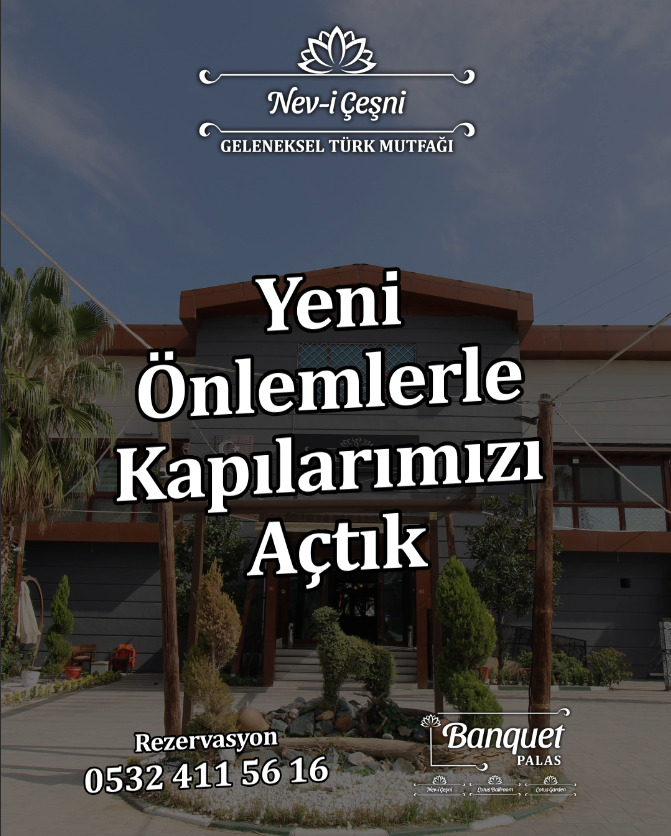 Sosyal mesafeye ve almış olduğumuz tüm tedbirlere sıkı sıkı uyarak, kapılarımızı açtık. Özlediğiniz Nev-i Çeşni lezzetleri için sizleri bekliyoruz 😊

Rezervasyon için ☎0532 411 56 16 ☎⠀
#BanquetPalas #NeviÇeşni #LotusBallroom #GelenekselTürkMutfağı #Açıldık