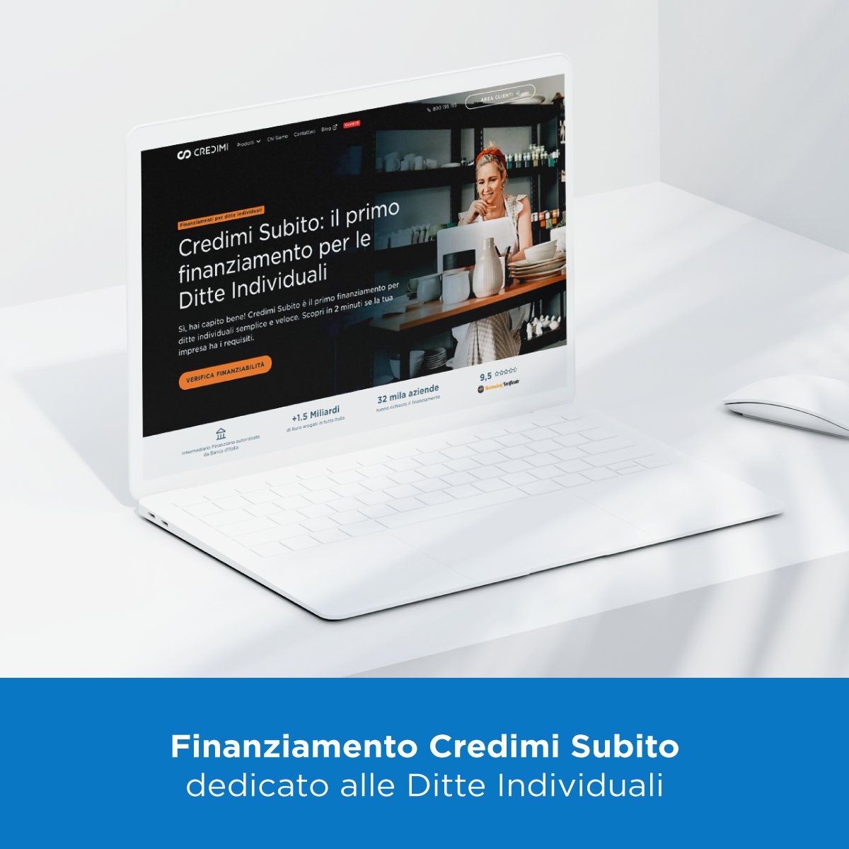 CredimiPMI's tweet photo. Nasce #Credimi Subito, il primo #finanziamento dedicato alle #ditteindividuali. Lo richiedi in 2 minuti online e ottieni una risposta completa in 3 giorni lavorativi. https://t.co/IKCH799M0j