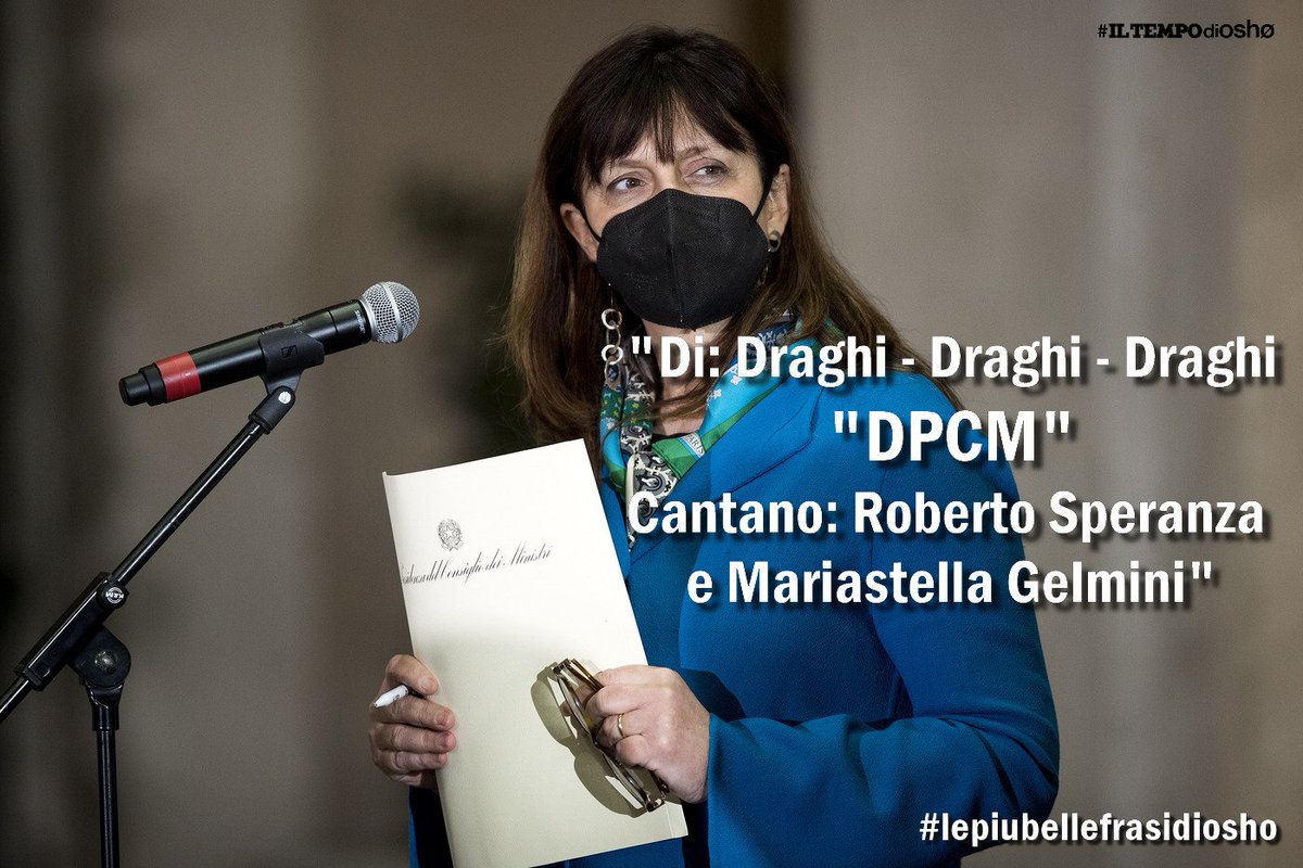lefrasidiosho's tweet photo. il momento più bello di ieri sera
#DPCM #Sanremo2021 #Speranza #Gelmini https://t.co/6hK0iwKw1Y