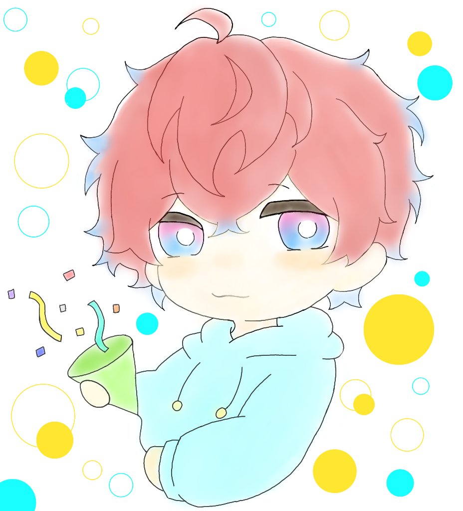 アナログ絵師 デジタル頑張りました かまぼこ 推しの幸せを願う加工食品 ぬるさらハピバ のイラスト