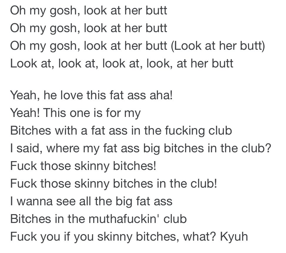 BishforCA's tweet photo. Let me get this straight.

On the right are the lyrics for Nicki Minaj’s song “Anaconda”. This song was played on mainstream radio and on YouTube with no age warning.

On the left are the words of a Dr. Seuss book.

Joe Biden only considers the Dr. Seuss book inappropriate.

WOW! https://t.co/byYEMjpbFB