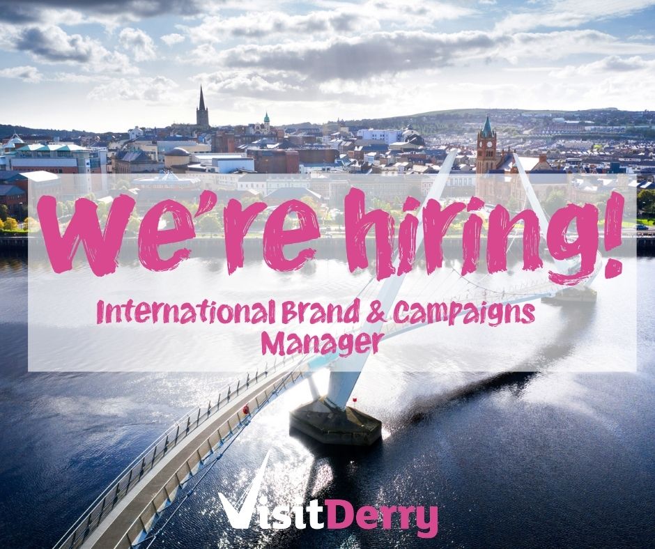 We're hiring! We have an opening for an International Brand and Campaigns Manager.  Find our more here:  visitderry.com/Business/Oppor…

#VisitDerry #Jobs
