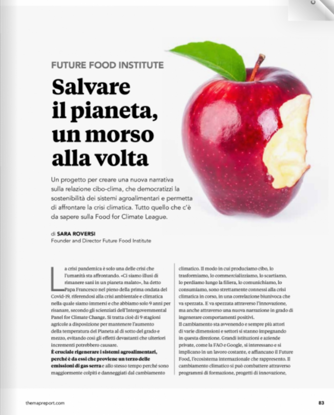 Ffoodinstitute's tweet photo. 🌍🍎 @saroversi nell'intervista di #TheMapReport racconta @food4climate, il progetto per creare una nuova narrativa sulla relazione cibo-clima, che democratizzi la #sostenibilità dei sistemi #agroalimentari e permetta di affrontare la #crisiclimatica.
👉https://t.co/WIXK2ZBUfm https://t.co/uGPFUemL7Q