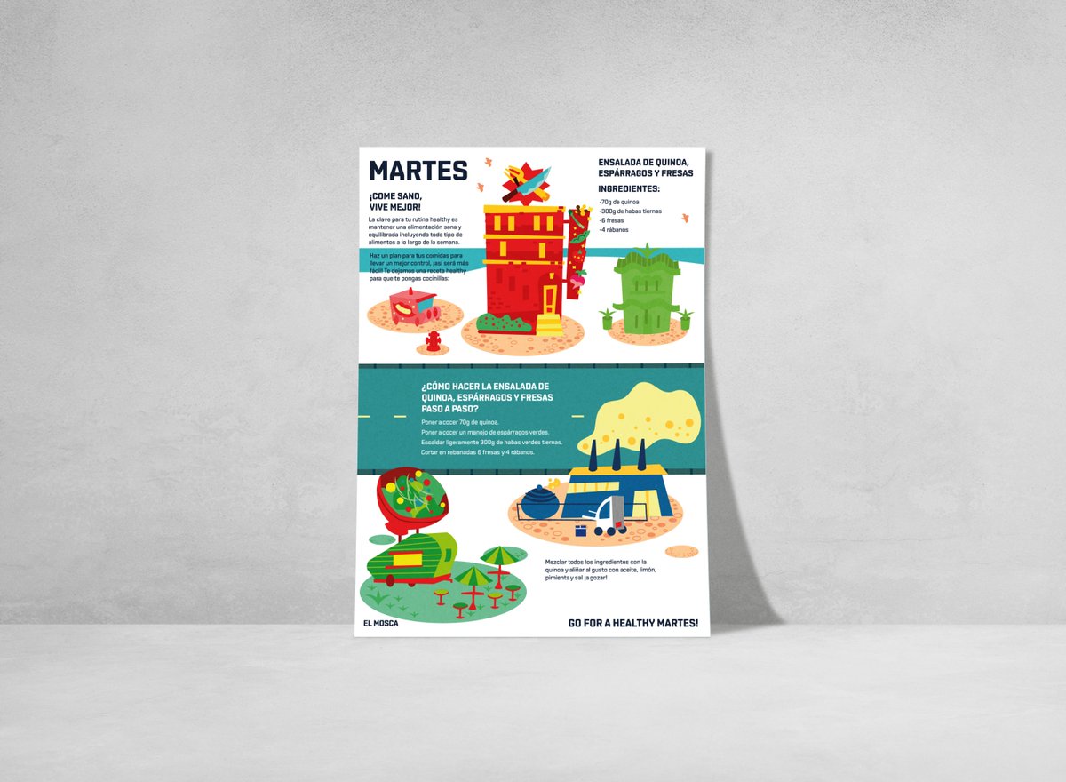 LaCalle_EsTuya's tweet photo. Estas son las ilustraciones que realizamos para la #HealthyWeek, una acción interna que realizó El Mosca Go Global.
Una semana en la que se transmitieron consejos saludables para cada día a través de estos carteles🍏🥛
• BE HEALTHY MY FRIEND •
#accioninterna #elmosca https://t.co/cNoxr7lv02