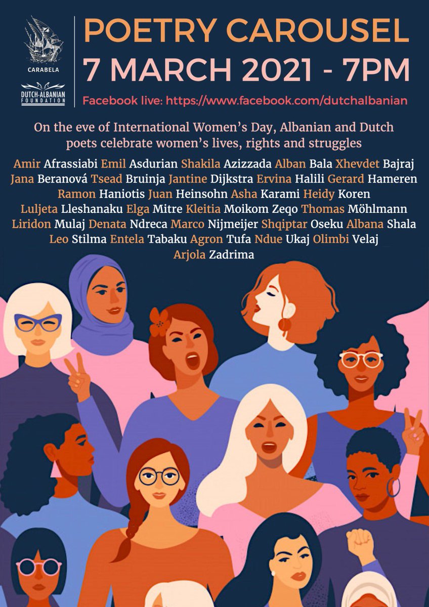 AlbanianDutch's tweet photo. Join us @AlbanianDutch for this poetry carousel on 7 march at 7pm, live from facebook https://t.co/GkicBosA7O https://t.co/QHxFHcTgxX