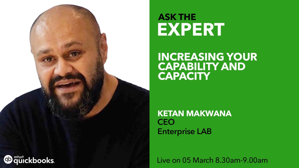 Learn how you can increase your capability and capacity with <a href="/Ketan_Makwana/">Ketan Makwana</a>, CEO of @EnterpriseLabUK.

📅 5th March, 08:30 am.

Ask your QNS using #QBATE or ask them live 👉 fb.me/e/27um15uCg