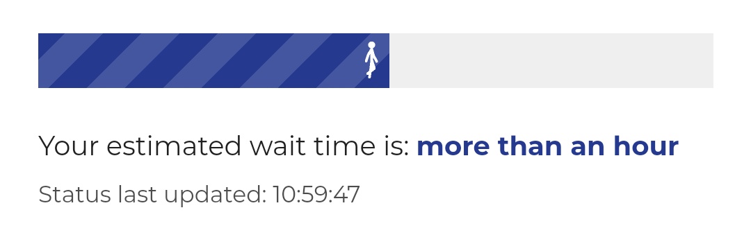kyleedwardwill1's tweet photo. @PS5StockAlertUK My little guy seems to be stuck above the "is". Should I persevere and keep waiting or is he afraid to cross the blue text? https://t.co/yQO3FVlVMQ