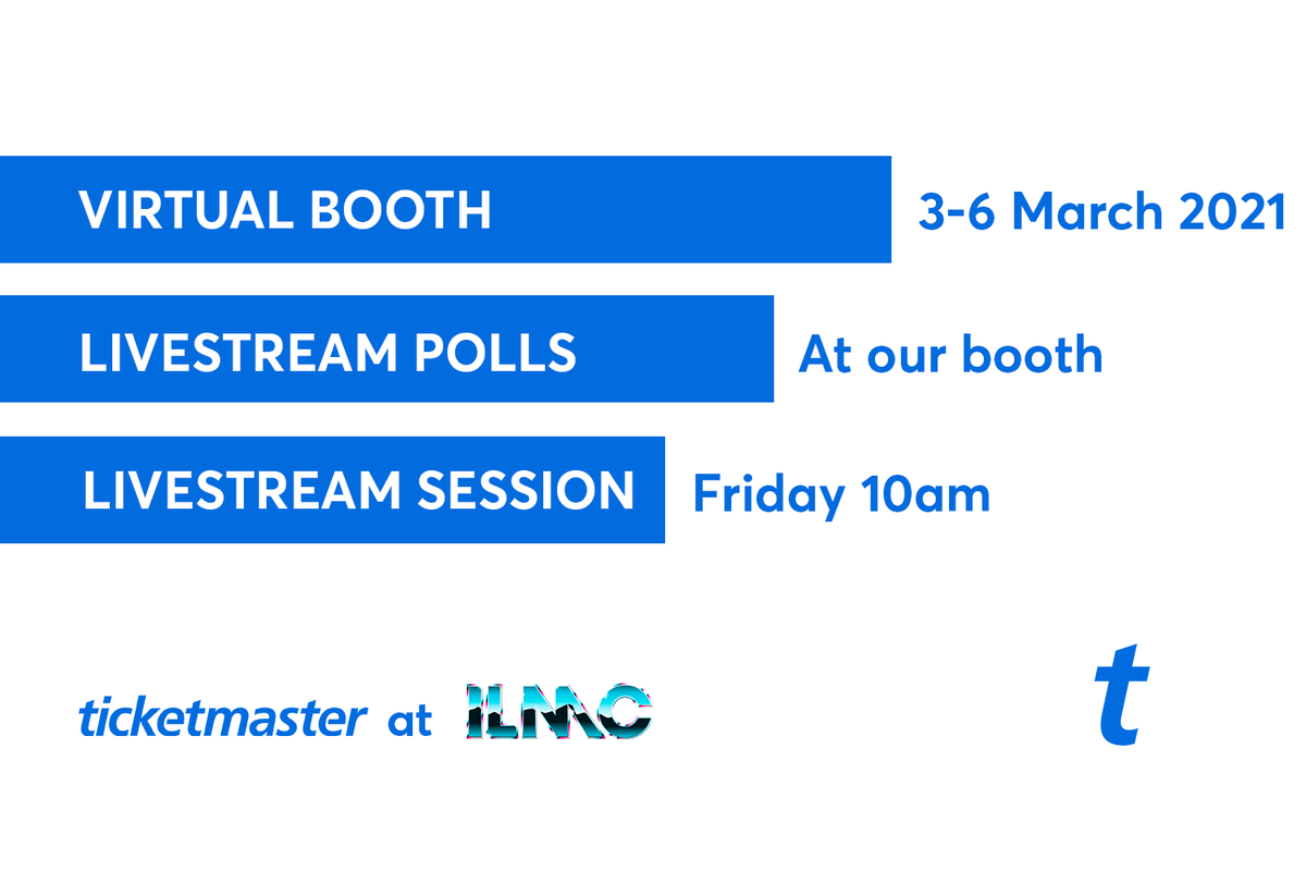 TicketmasterB2B's tweet photo. If you're at @ILMC this week this is what we're up to >>
Do come and say hi! #ILMC33 #ILMC https://t.co/3vDinHa9Np