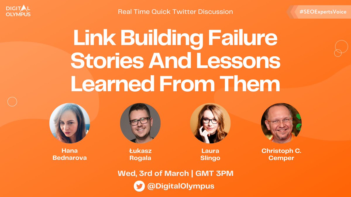 Digital Olympus (@digitalolympus) on Twitter photo π¨ STARTING IN 3 HOURS π¨
#SEOExpertsVoice goes live TODAY at 3pm GMT
The experts will be sharing their Link Building Failure Stories and Lessons Learned From Them
π£ <a href="/rogala_pro/">Lukasz Rogala</a>
π£ <a href="/LauraSlingo/">Laura Slingo</a>
π£ <a href="/cemper/">Christoph C. Cemper π§‘ AIPRM</a>
π£ <a href="/Miss_HanaB/">Hana Montgomery</a>
See you on our Twitter page π
#linkbuilding π¨ STARTING IN 3 HOURS π¨
#SEOExpertsVoice goes live TODAY at 3pm GMT
The experts will be sharing their Link Building Failure Stories and Lessons Learned From Them
π£ <a href="/rogala_pro/">Lukasz Rogala</a>
π£ <a href="/LauraSlingo/">Laura Slingo</a>
π£ <a href="/cemper/">Christoph C. Cemper π§‘ AIPRM</a>
π£ <a href="/Miss_HanaB/">Hana Montgomery</a>
See you on our Twitter page π
#linkbuilding