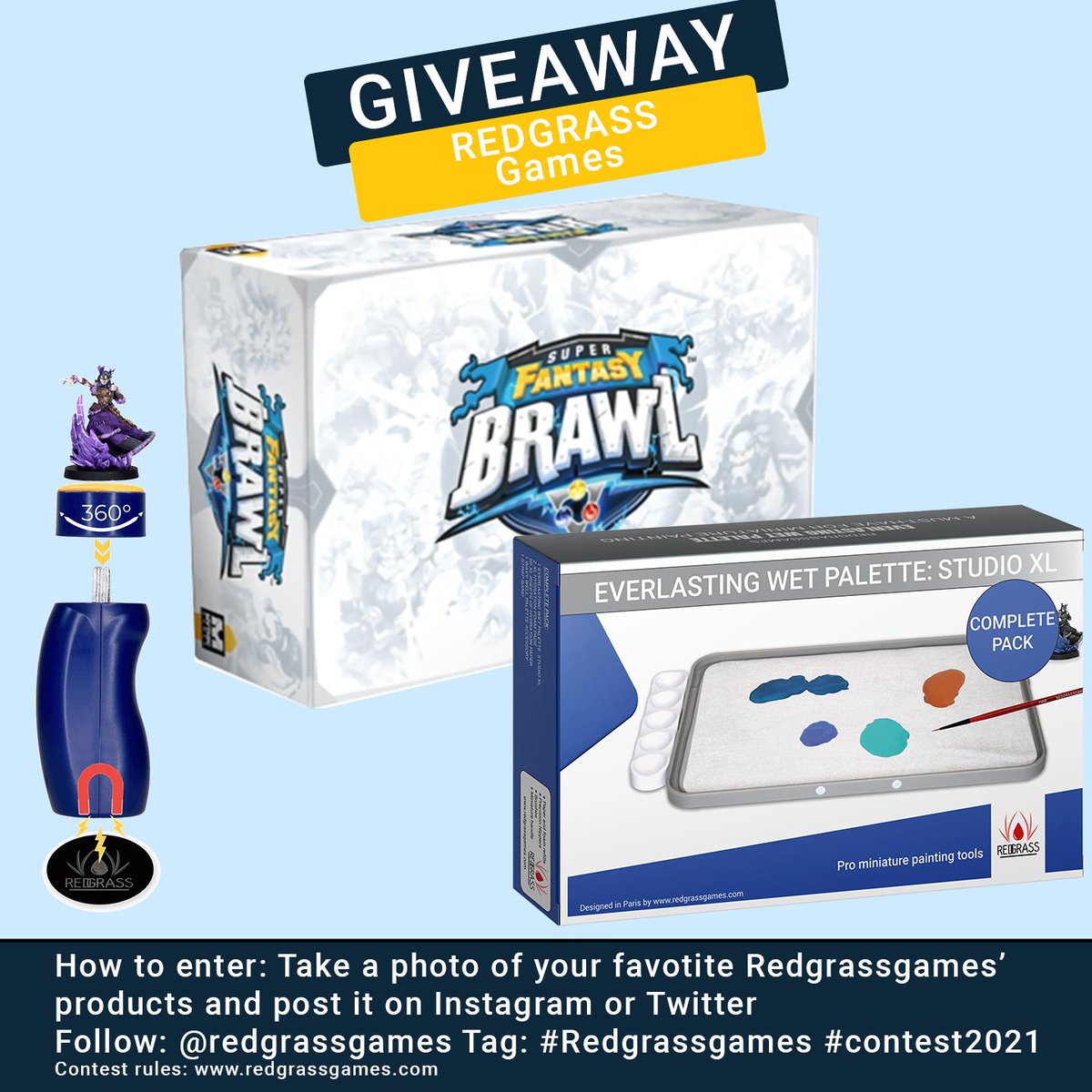 RedgrassGames's tweet photo. ‼️ WARNING, TOMORROW IS THE LAST DAY! You have one LAST CHANCE to win RedGrassGames Products and Super Fantasy Brawl from Mythic Games🤩

1 studio XL + 1 Handle RGG 360° + swappable caps
➕
SUPER Fantasy BRAWL from MythicGames https://t.co/7AE5O4oGcL