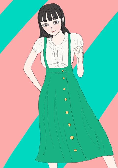 オシャレな服のtwitterイラスト検索結果