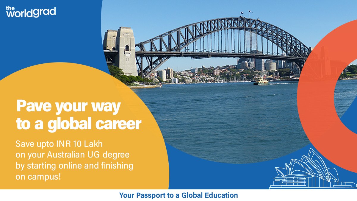 TWorldgrad's tweet photo. Spend less on your big dreams! However, when you start your degree with The WorldGrad, you save up to INR 10 Lakh! Doesn’t that make it the smarter choice? 
To know more, visit us on our website: https://t.co/K1N2rX9LPZ
#StudyOverseas #GlobalEducation #StudyInAustralia https://t.co/iwSVaFXNAm
