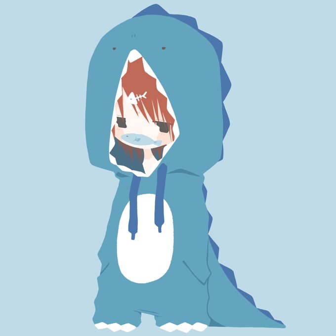 「hair ornament shark costume」 illustration images(Latest)