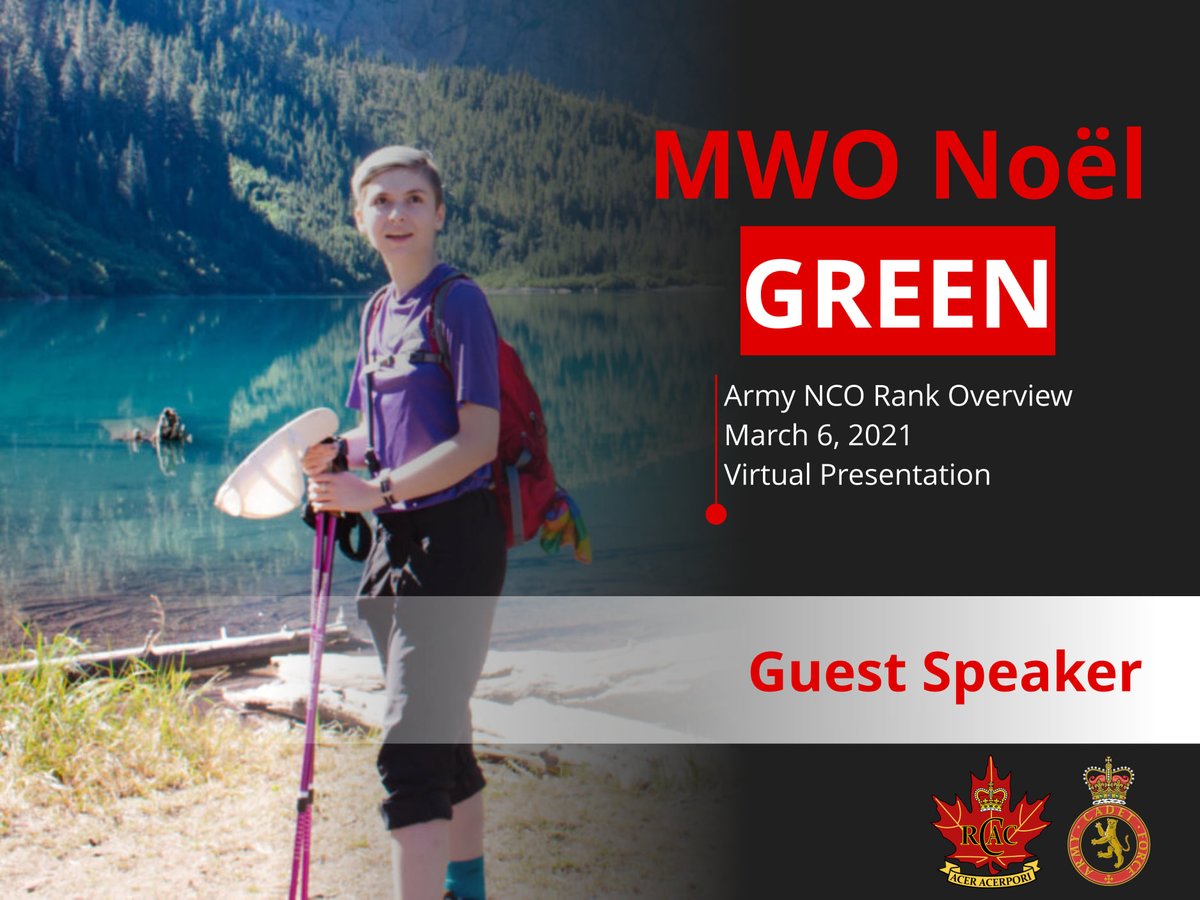Dorsetacf's tweet photo. JOINT DORSET ACF/RCACC VIRTUAL EVENT:
6th MARCH 2021: 1600 UK
Announcing our seventh guest speaker!
MWO Noël Green will be facilitating a presentation on Army NCO ranks at our event on March 6th
FULL DETAILS AND ITINERARY HAVE BEEN POSTED ON DET GROUP PAGES
#ACF #RCACC #BCCadets https://t.co/6yZp2y4U19