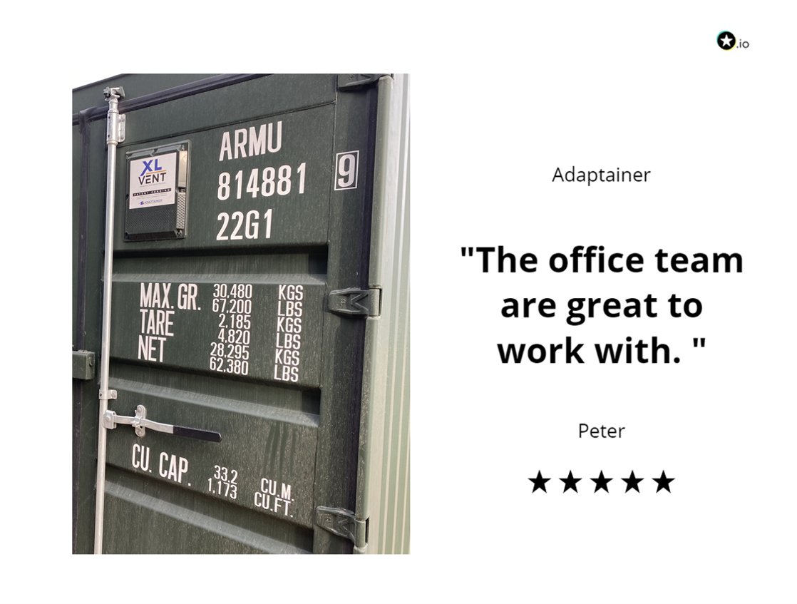 Adaptainer (@adaptainer) on Twitter photo Peter enjoyed his experience of buying a container from Adaptainer. Why not join him by enquiring today? e-mail: sales@adaptainer.co.uk / tel: 03301220222 Peter enjoyed his experience of buying a container from Adaptainer. Why not join him by enquiring today? e-mail: sales@adaptainer.co.uk / tel: 03301220222