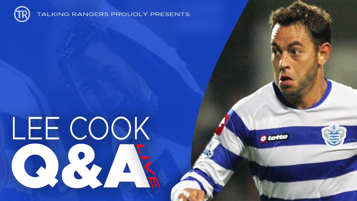 talking_rangers's tweet photo. 🚨LEE COOK LIVE Q&amp;A | THURS 7PM!  #ASKCOOKIE 

Live @ 7pm On Thursday, QPR Legend Lee Cook Joins Me For A Live Q&amp;A, To Talk All Things QPR!

🔗https://t.co/a1DgR9kETO

#QPR #LEECOOK @QPR https://t.co/KKh54vbuWm