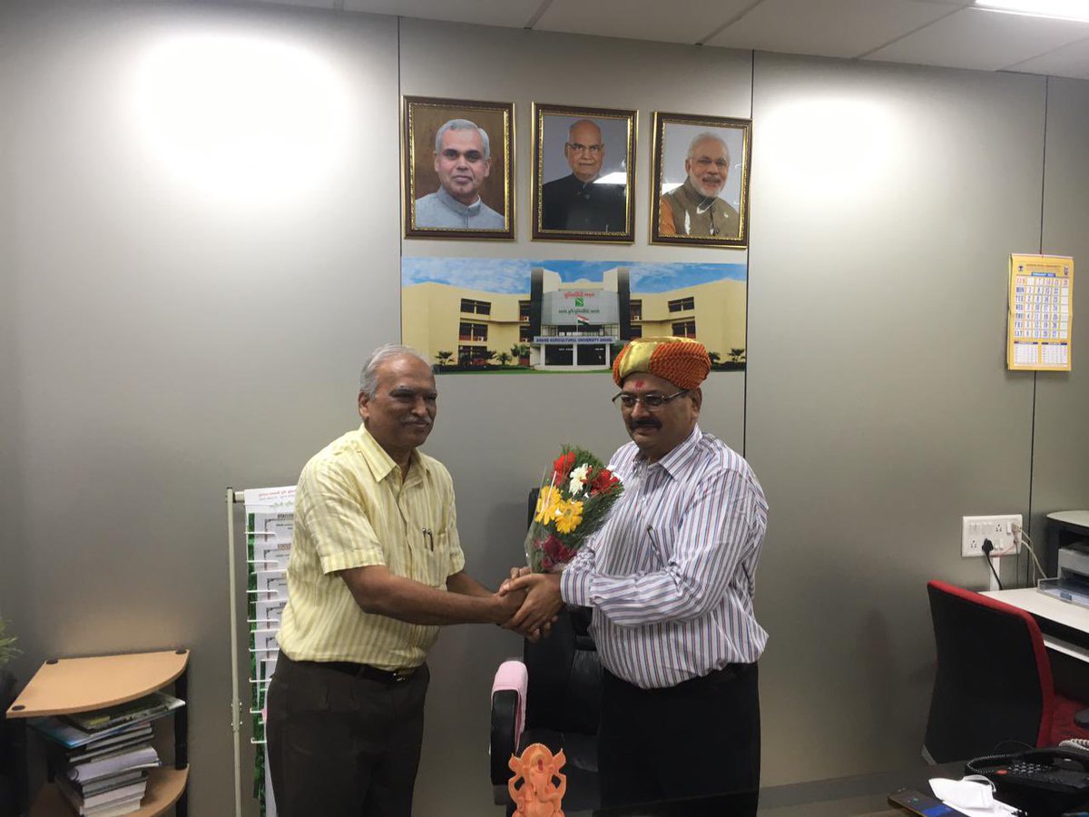 Dr K B Kathiria is appointed as Vice-Chancellor of Anand Agricultural University, Anand by the Government of Gujarat. <a href="/PMOIndia/">PMO India</a> <a href="/ADevvrat/">Acharya Devvrat</a> <a href="/CMOGuj/">CMO Gujarat</a> <a href="/rcfalduofficial/">RC Faldu</a> <a href="/Jaydrathsinhji/">Jaydrathsinh Parmar</a> <a href="/icarindia/">Indian Council of Agricultural Research.</a> <a href="/GujAgriDept/">Gujarat Agriculture, Farmer Welfare & Co-op. Dept.</a>