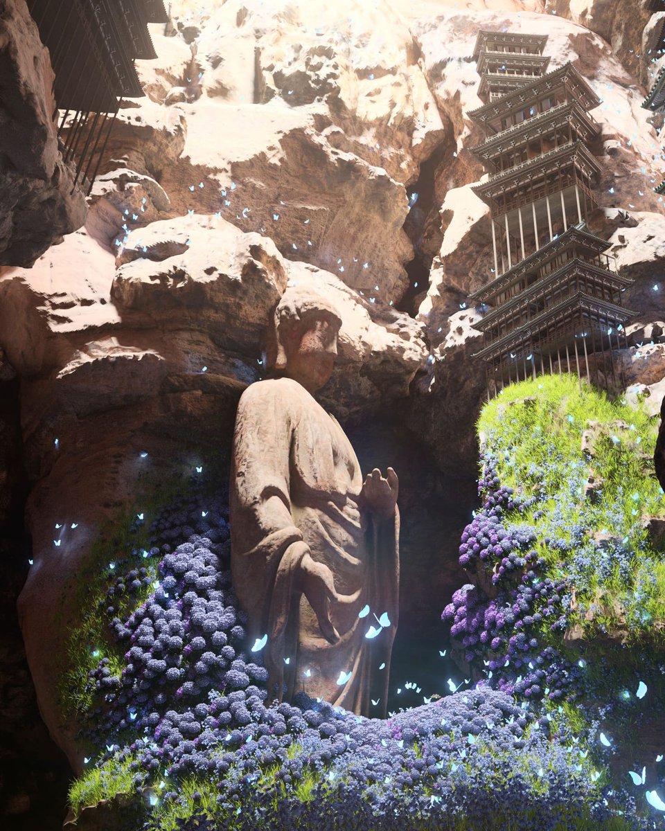 k_johnyim's tweet photo. Underground City
- a CGI fantasy inspired by the Hanging Temple (悬空寺) in the Chinese City Datong.
#cinema4D #redshift #houdini #zbrush #speedtree #datong #datongdistrict #buddha #悬空寺山西大同 #悬空寺 #大同 #chinesearchitecture #chineseculture #megascans https://t.co/vqPeeOoiCc