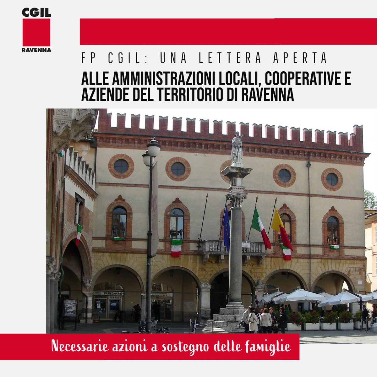 CgilRavenna's tweet photo. 🟥 FAMIGLIE, DAD, CONGEDI

#FpCgilRavenna: lettera aperta ad amministrazioni locali, aziende e cooperative per sottolineare problematiche legate al momento vissuto dal territorio per effetto della recrudescenza della pandemia.

La lettera 👉🏻 https://t.co/0iPTn0MCPJ https://t.co/bCJGrslpy2