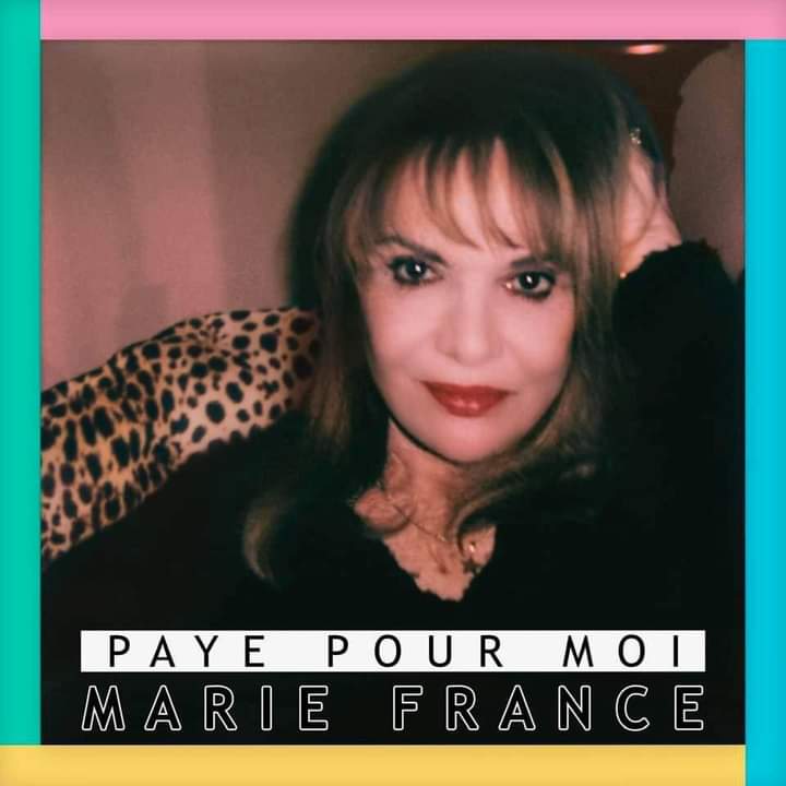 "Paye pour moi" mon nouveau single sortira le 12 mars prochain 
❤❤❤❤️❤️
Marie France 
"Paye pour moi" 
(Jacques Duvall/Léonard Lasry)
29 MUSIC
MF💋
