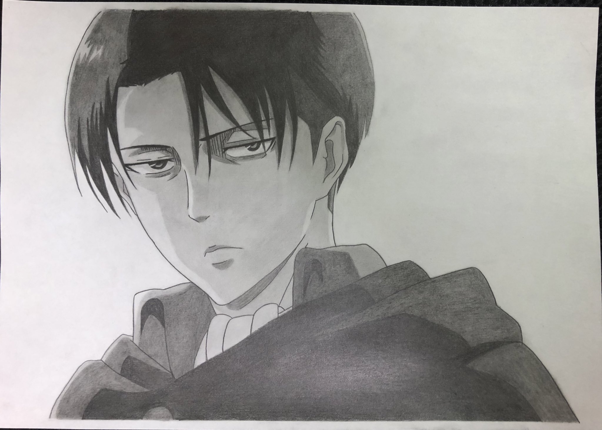 も 鉛筆でリヴァイ兵長描きました 進撃の巨人 リヴァイ兵長 T Co 4400broveq Twitter